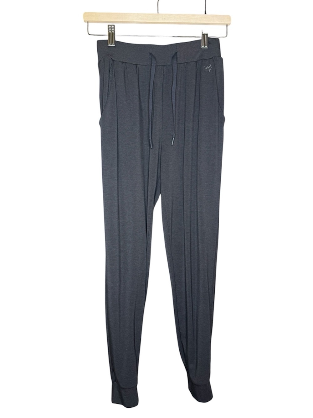 Cozy Earth Bamboo Casual Drawstring Jogger Pants Charcoal Gray XS